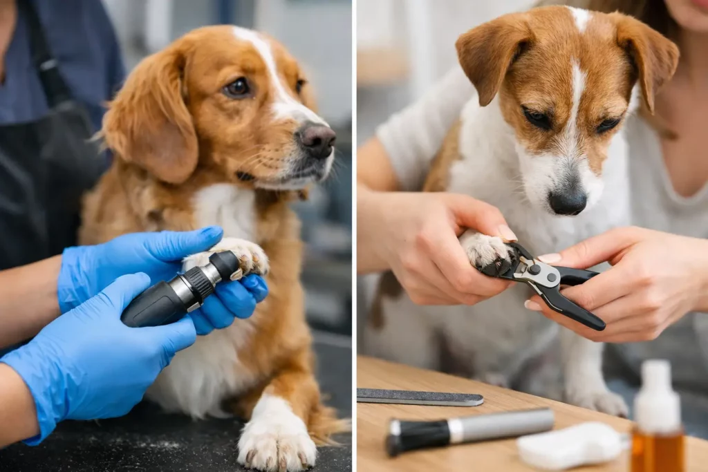 Professional Versus Home Nailcare for Dogs
